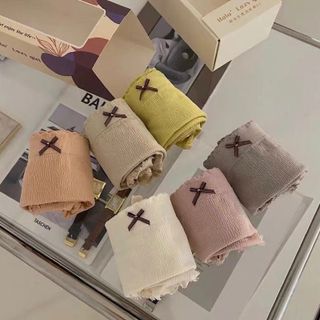 Hộp 6 Quần Lót Cotton Dệt Kim Đính Nơ Tiên Nữ Kháng Khuẩn Xuất Nhật, Hàng Cao Cấp Free Size Dưới 60kg