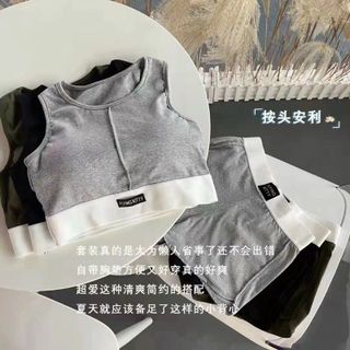 Bộ quần áo ba lỗ tập gym , yoga , aerobic nữ dáng đẹp 2 màu xám , đen