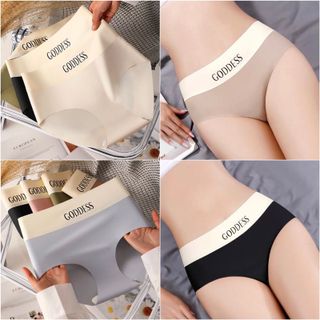 Combo 5 Quần Lót Nữ Đúc Su Cạp Cao Tàng Hình Chữ GODDESS Kháng Khuẩn Không Lộ Viền Cao Cấp