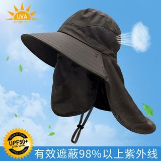 Mũ Nón Rộng Vành Kèm Khẩu Trang Che Cổ Bucket Chống Nắng Chống Gió Che Kín Cho Nam Và Nữ
