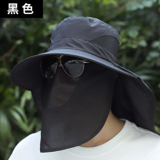 Mũ Nón Rộng Vành Kèm Khẩu Trang Che Cổ Bucket Chống Nắng Chống Gió Che Kín Cho Nam Và Nữ