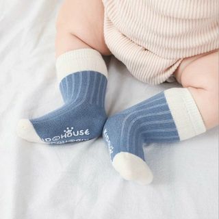 Tất Vớ Gân Tăm Cổ Bo Cao Cổ Chống Trơn Trượt Cho Bé Trai Bé Gái Sơ Sinh đến 1 2 Tuổi