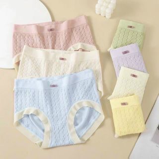 Combo 5 Quần Lót Nữ Cotton Dệt Kim Hạt Gạo Viền Su Đúc Không Lộ Viền Kháng Khuẩn