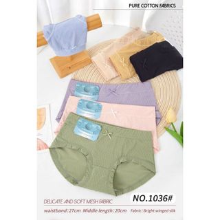Combo 10 quần lót cạp vừa chất liệu su đúc thông hơi bigsize 60-80kg 1036 1037