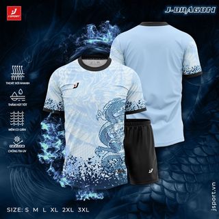 Quần áo bóng đá thiết kế J-Dragon, áo đá banh thiết kế in tên số cho đội nhóm, in áo bóng đá