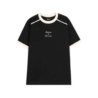 Áo thun cotton Hình thêu,co giản mịn mát.viền sọc như hình . From rộng dưới 60kg