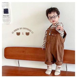 Tất Vớ Cotton Cho Trẻ Em Bé Trai Bé Gái 1 2 3 4 5 6 7 8 9 10 11 12 Tuổi Cổ Cao Tone Nâu Phối Hình Gấu Dễ Thương