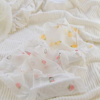 Quần lót nữ ren lưới 
 thoáng mát họa tiết hoa quả fruit co giãn mềm mịn siêu xinh