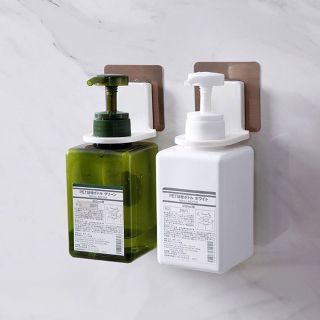Giá móc treo chai nước rửa tay , dầu gội đầu sữa tắm dán tường Living C TC siêu dính chịu lực 3kg giá sỉ