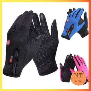 Găng tay mùa đông xe máy gang tay cảm ứng nỉ giữ ấm chống gió sương lạnh Bao tay chống nắng nam nữ xe máy đi phượt