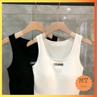 Áo Bra Ba Lỗ CeiiMe Dáng Dài Co Giãn Free Size 40-60 Kg May Sẵn Đệm Mút Hàng Đẹp Nữ