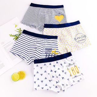 Combo 5 Quần Lót Đùi Cho Bé Trai Cotton Mịn Thoáng, Quần Sịp Chíp Boxer Trẻ Em Cho Bé Trai từ 10-45kg