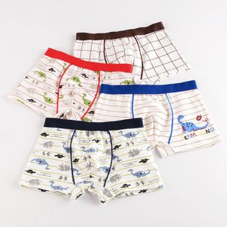 Combo 5 Quần Lót Đùi Cho Bé Trai Cotton Mịn Thoáng, Quần Sịp Chíp Boxer Trẻ Em Cho Bé Trai từ 10-45kg