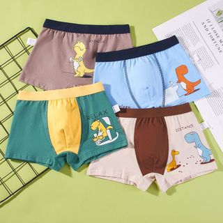 Combo 5 Quần Lót Đùi Cho Bé Trai Cotton Mịn Thoáng, Quần Sịp Chíp Boxer Trẻ Em Cho Bé Trai từ 10-45kg