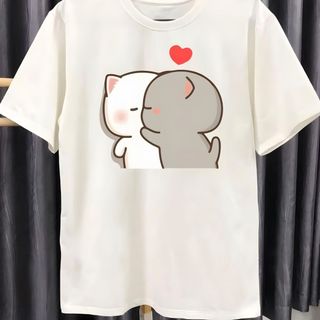Áo đôi mèo mi dễ thương