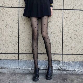 Quần tất trái tim, Quần tất nữ Vớ Quần Tất Trơn Hoạ Tiết Chấm Bi Nơ Cosplay Gợi Cảm Tất Ren Nữ Quyến Rũ