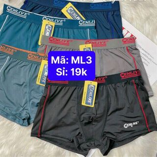 QN ML3- QUẦN NAM BOXER LƯNG NHỎ (K34)