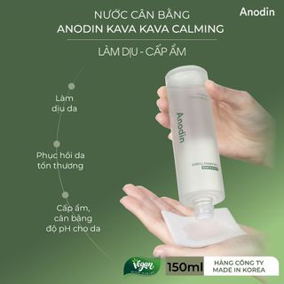 Nước cân bằng làm dịu và cấp ẩm sâu Anodin KavaKava Caliming Toner 150ml Hàn Quốc Chính Hãng