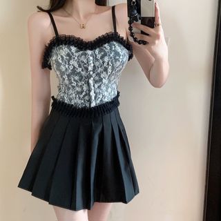 Áo Bra Ren Tiểu Thư Đính Ngọc Siêu Xinh - Áo Croptop Hai Dây Công Chúa