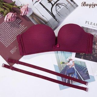 Áo lót cúp ngực thông hơi không dây viền hít silicon nâng ngực chống tụt K18