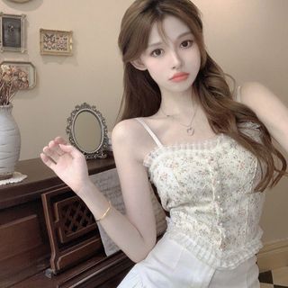 Áo Bra Ren Tiểu Thư Đính Ngọc Siêu Xinh - Áo Croptop Hai Dây Công Chúa