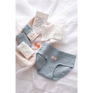 Quần Lót Cotton Tăm Tre 4D Họa Tiết Cherry Dễ Thương