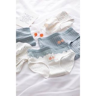 Quần Lót Cotton Tăm Tre 4D Họa Tiết Cherry Dễ Thương
