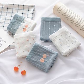 Quần Lót Cotton Tăm Tre 4D Họa Tiết Cherry Dễ Thương