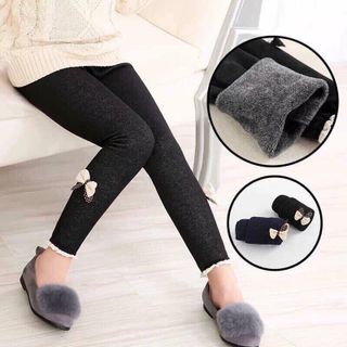 Quần legging giả bò jean lót lông bên trong siêu ấm cho bé 2 3 4 5 6 7 8 9 tuổi