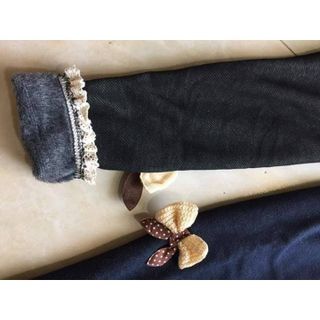Quần legging giả bò jean lót lông bên trong siêu ấm cho bé 2 3 4 5 6 7 8 9 tuổi