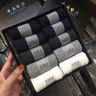 Hộp 10 đôi tất vớ nam nữ màu trơn cổ ngắn thấp cổ cao xuất Nhật khử mùi chống mùi hôi chân