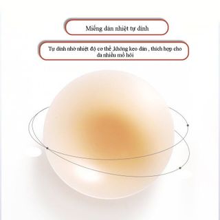 Hộp 2 miếng dán ngực nhiệt tự thân silicon không keo siêu mỏng ôm khít tái sử dụng nhiều lần