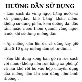 Hộp 2 miếng dán ngực nhiệt tự thân silicon không keo siêu mỏng ôm khít tái sử dụng nhiều lần