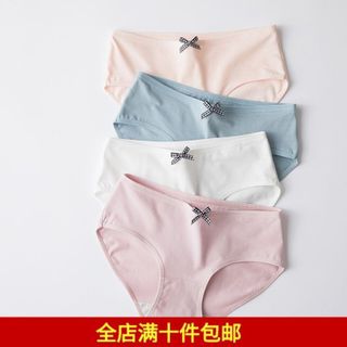 Quần lót nữ cotton đính nơ màu pastel xinh xắn