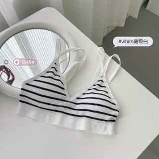 Áo bra nữ kẻ ngang cá tính 2 ây kép 598