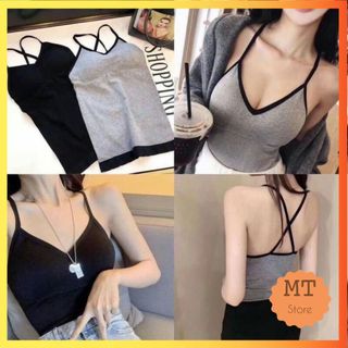 Áo 2 dây dáng dài dây lưng chéo V89
