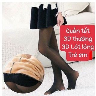 Quần tất 3D lót lông trẻ em dầy ấm siêu bền cho bé từ 3 4 5 6 7 8 9 10 11 12 tuổi