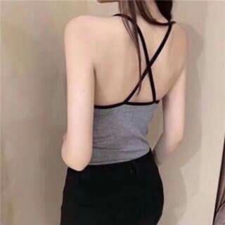 Áo 2 dây dáng dài dây lưng chéo V89