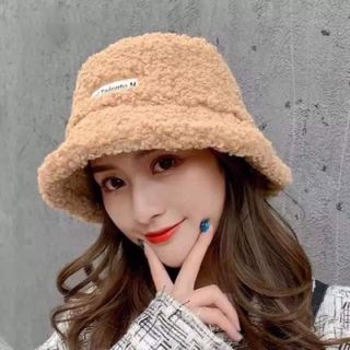 Mũ lông cừu bucket cho nữ phong cách Hàn Quốc