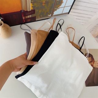 Áo 2 dây gân tăm kèm mút ngực thoáng mát