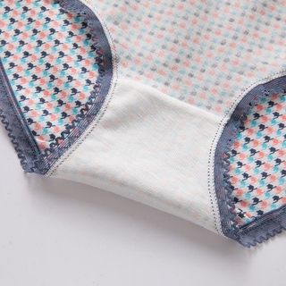 Quần lót Nữ Cotton Cao Cấp Mềm Mịn ,Viền Ren Phối Họa Tiết Thổ Cẩm 0742