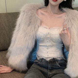 Áo bra 2 dây ren đính khuy lưng thun có đệm ngực
