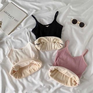 Áo Bra Hai Dây lót lông thỏ mịn giữ nhiệt, siêu ấm (hàng cao cấp)