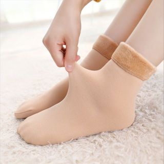 Tất vớ lót lông giữ nhiệt 2 màu da đen siêu ấm