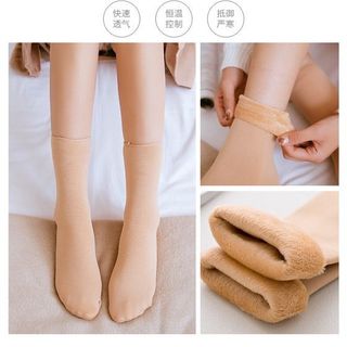 Tất vớ lót lông giữ nhiệt 2 màu da đen siêu ấm