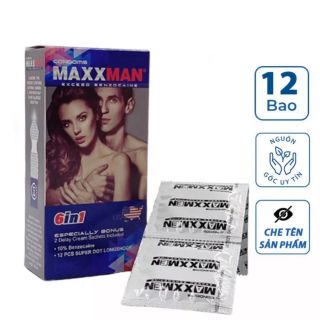 Bao cao su MaxxMan 6in1 gai lớn, kéo dài