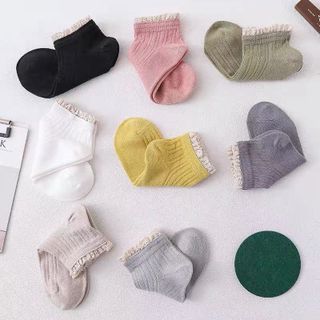 TẤT VỚ NỮ CỔ NGẮN LEN GÂN PHỐI CỔ BÈO NHÚN PHONG CÁCH HÀN QUỐC CHO NỮ