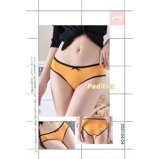 Quần lót nữ cotton cạp nơ viền đen dễ thương