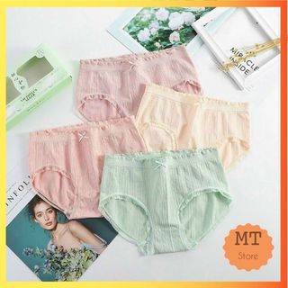 Quần Lót Nữ Dệt Kim Nhật Tăm Nơ Co Dãn 4 Chiều Kháng Khuẩn