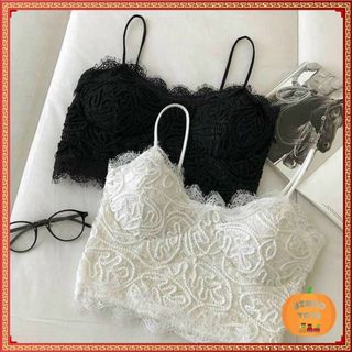 Áo bra áo 2 dây ren thừng dáng croptop sexy
